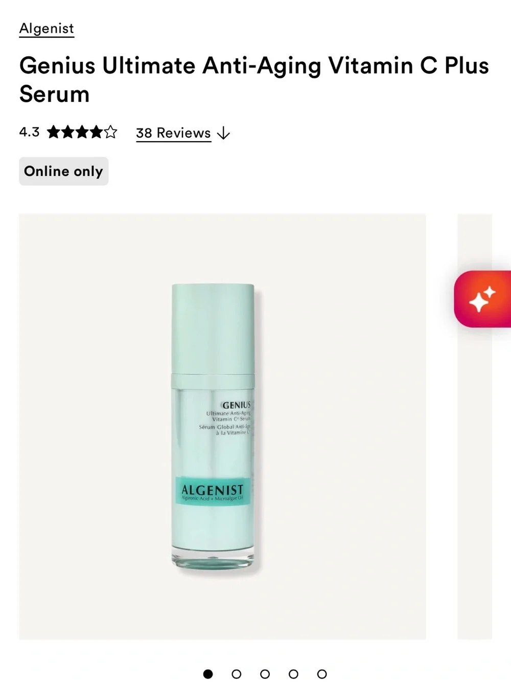Algenist Serum in Mint and Metallic Silver Bottle